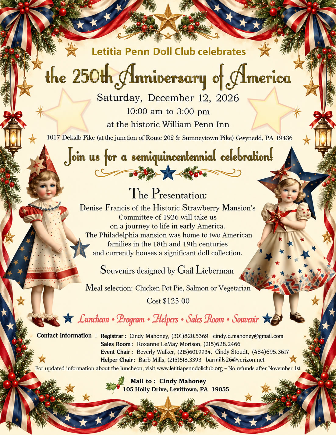 Letitia Penn Doll Club Holiday Luncheon