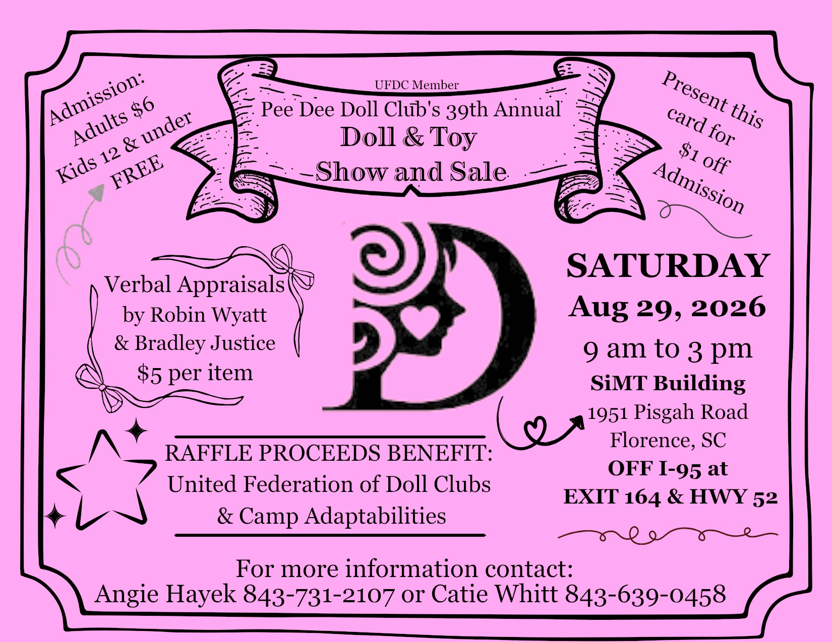 Pee Dee Doll Club’s 39th Annual Doll & Toy Show & Sale