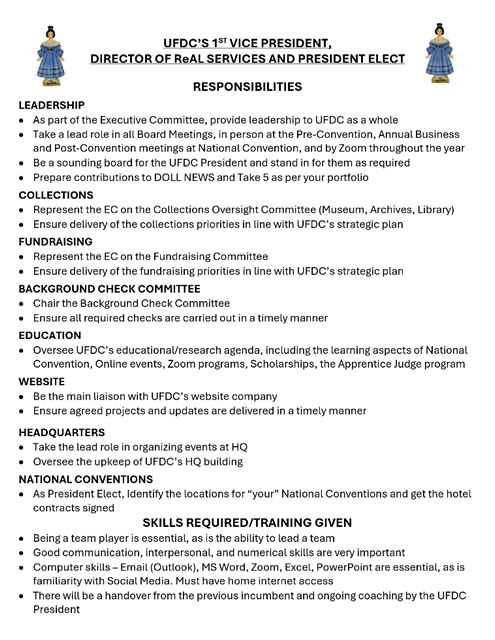 Role: First Vice President