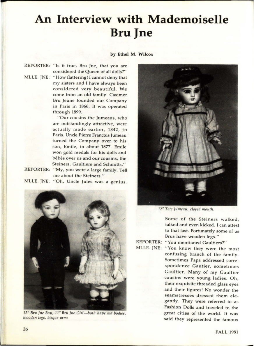 Fall 1981 | DOLL NEWS Magazine | United Federation of Doll Clubs