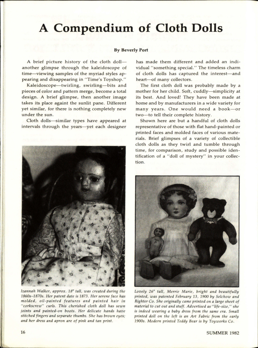 Summer 1982 | DOLL NEWS Magazine | United Federation of Doll Clubs