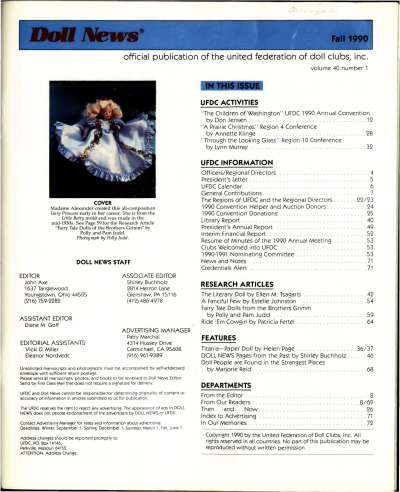 Fall 1990 Table of Contents