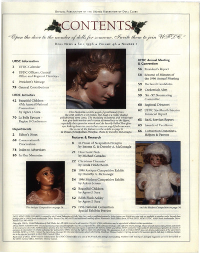 Fall 1996 Table of Contents