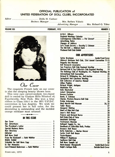 Spring 1972 Table of Contents