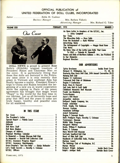 Spring 1973 Table of Contents