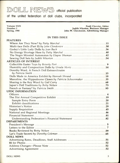 Spring 1980 Table of Contents