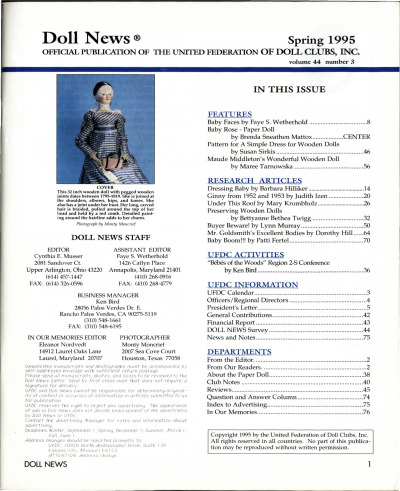 Spring 1995 Table of Contents