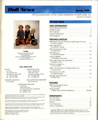 Spring 1998 Table of Contents