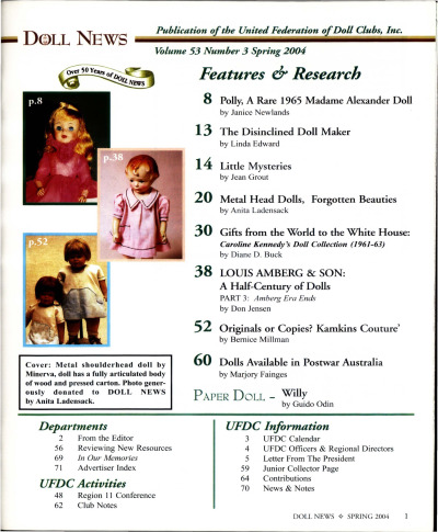 Spring 2004 Table of Contents