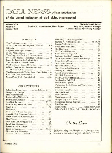 Summer 1976 Table of Contents