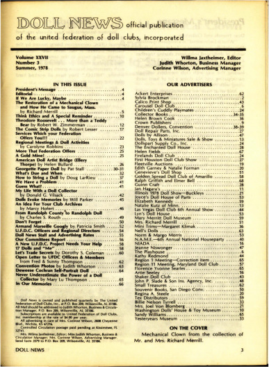 Summer 1978 Table of Contents