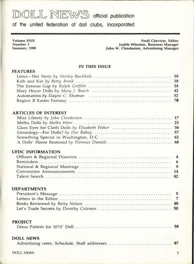 Summer 1980 Table of Contents