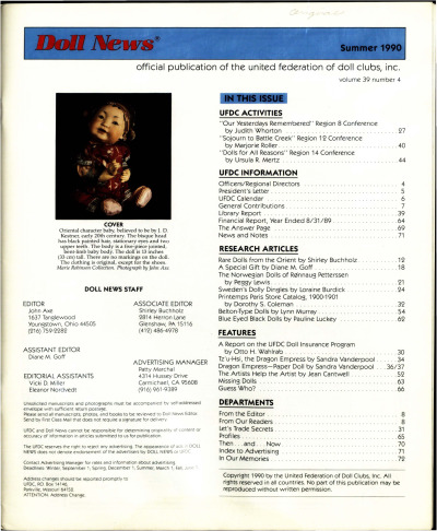 Summer 1990 Table of Contents