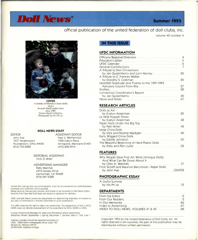 Summer 1993 Table of Contents