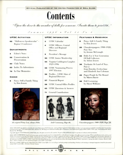 Summer 1996 Table of Contents