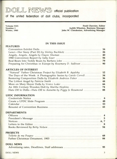 Winter 1980 Table of Contents