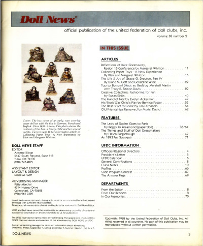 Winter 1989 Table of Contents