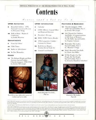 Winter 1996 Table of Contents