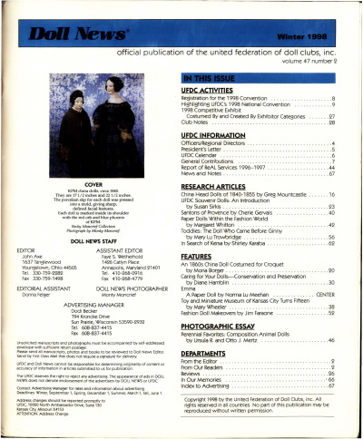 Winter 1998 Table of Contents