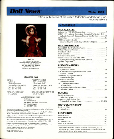 Winter 1999 Table of Contents