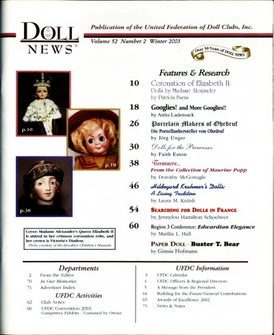 Winter 2003 Table of Contents